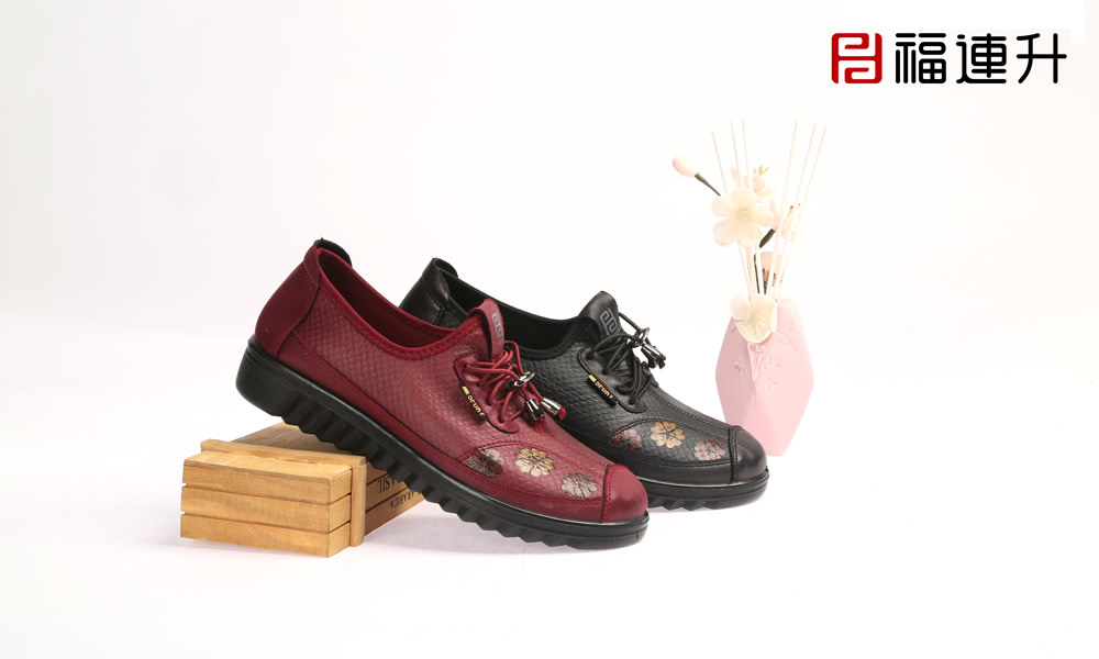福連升2020春休閑軟底免洗超柔布中老年女單鞋圖片