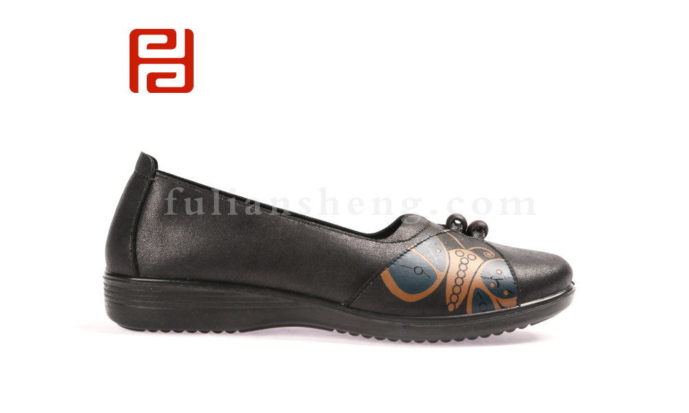 福連升2020春季軟底軟面休閑中老年媽媽鞋女士單鞋圖片