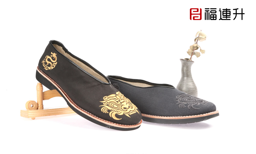 福連升老北京布鞋春棉麻刺繡休閑透氣民族風復古單鞋圖片