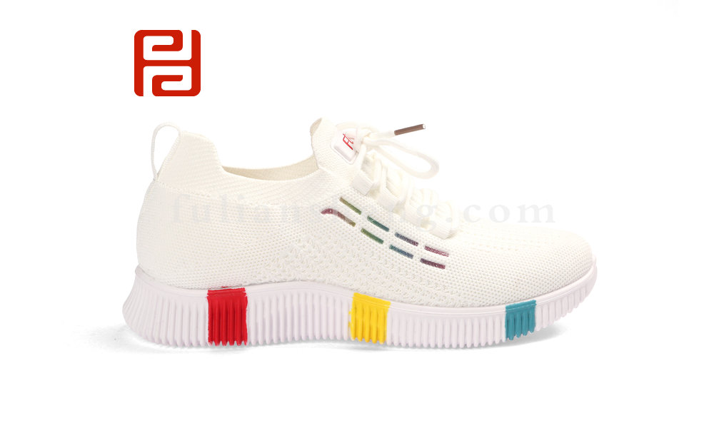 福連升女士飛織透氣運動鞋一腳蹬系帶椰子鞋老北京布鞋圖片