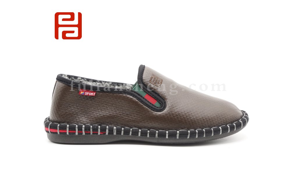 福連升2020冬季新款輕便男保暖中國風一腳蹬休閑鞋圖片