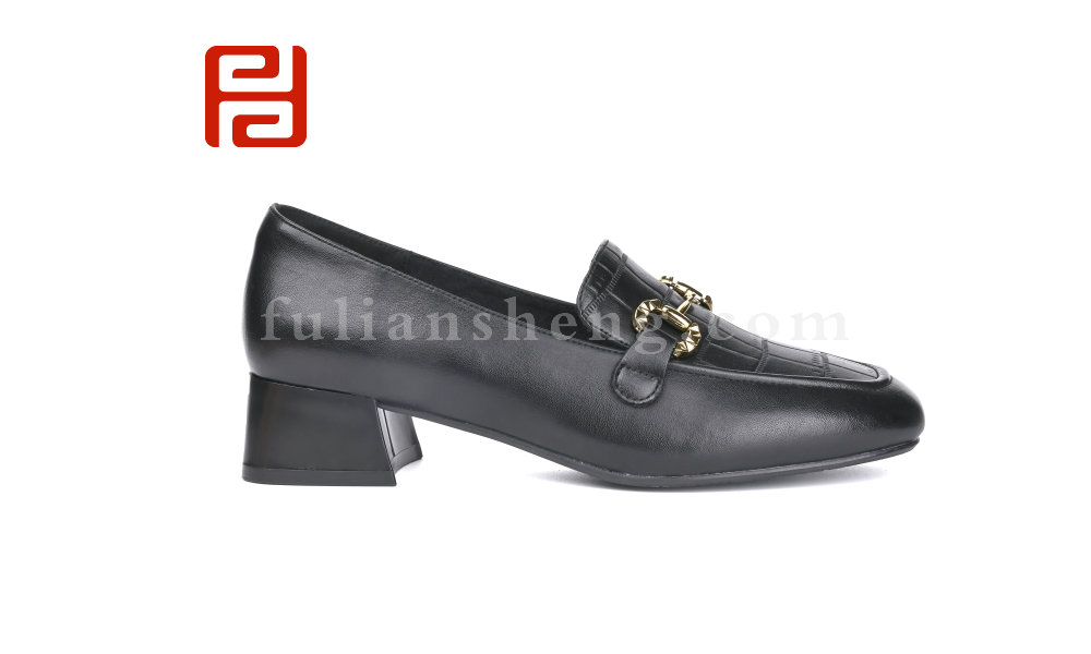 福連升春秋女鞋商務(wù)工裝時(shí)尚中跟舒適時(shí)裝鞋