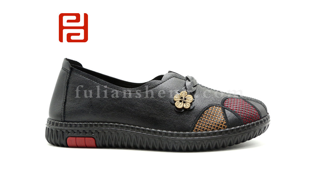 福連升春秋女款單鞋舒適休閑養生鞋輕便女鞋