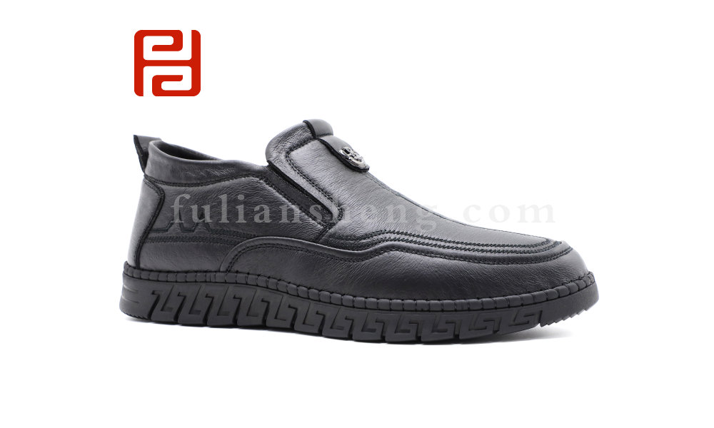 福連升冬季新款休閑生活男鞋舒適休閑手縫鞋
