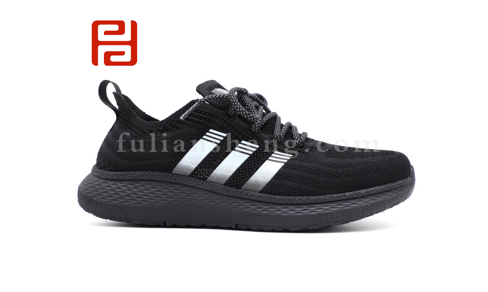 休閑運(yùn)動(dòng)男單鞋飛織面料3D緩震鞋墊