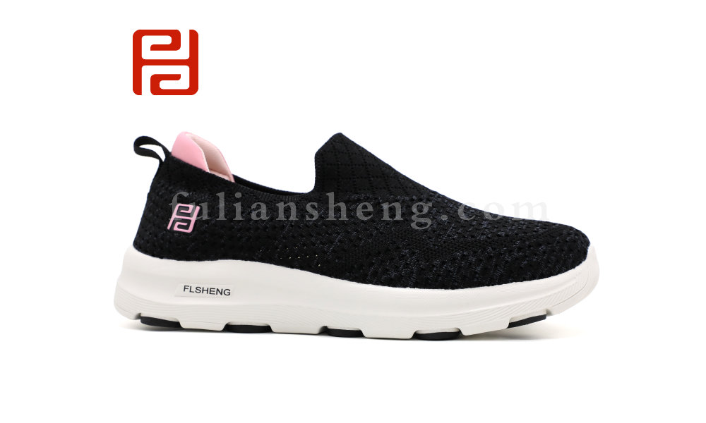 休閑運(yùn)動女鞋單鞋高彈飛織面料