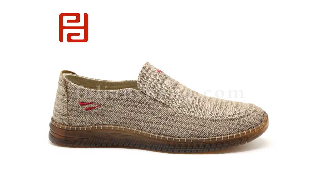 福連升北京布鞋輕便透氣牛筋底一腳蹬開(kāi)車散步休閑男鞋圖片