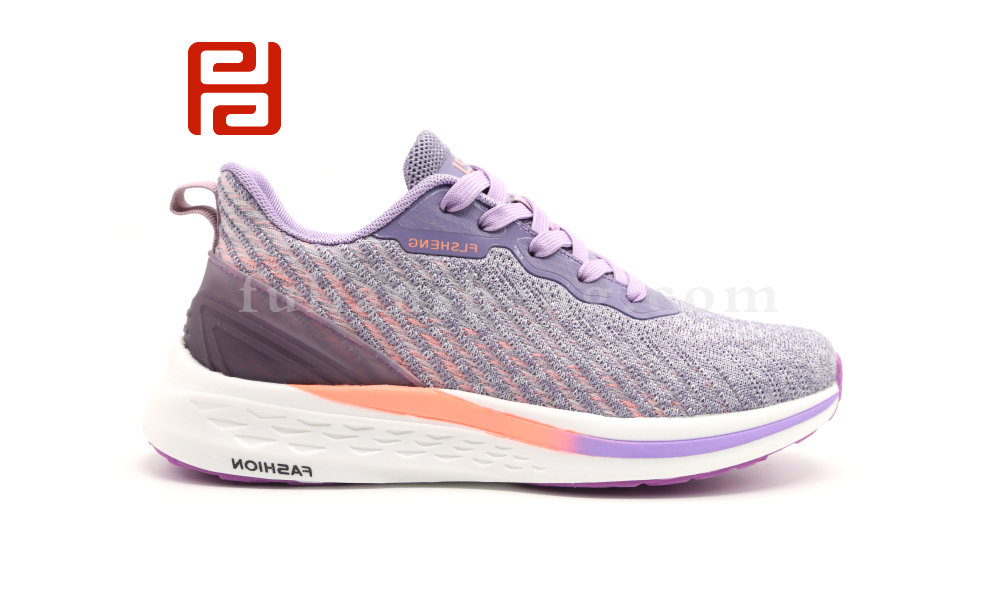 福連升休閑運動鞋女飛織緩震跑步鞋圖片