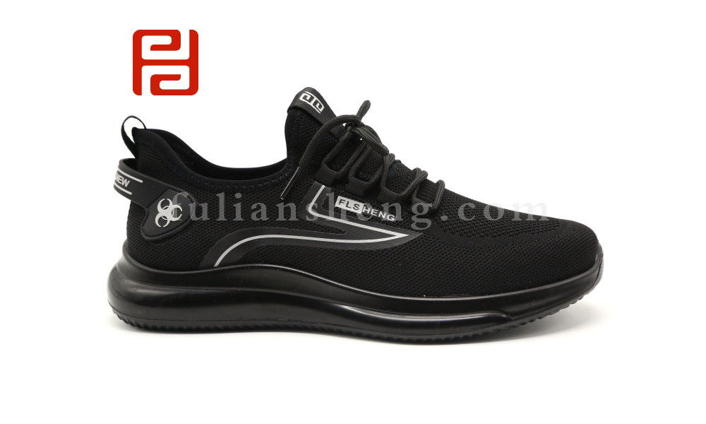 福連升休閑鞋時尚舒適柔軟透氣飛織運動漫步旅游男鞋圖片