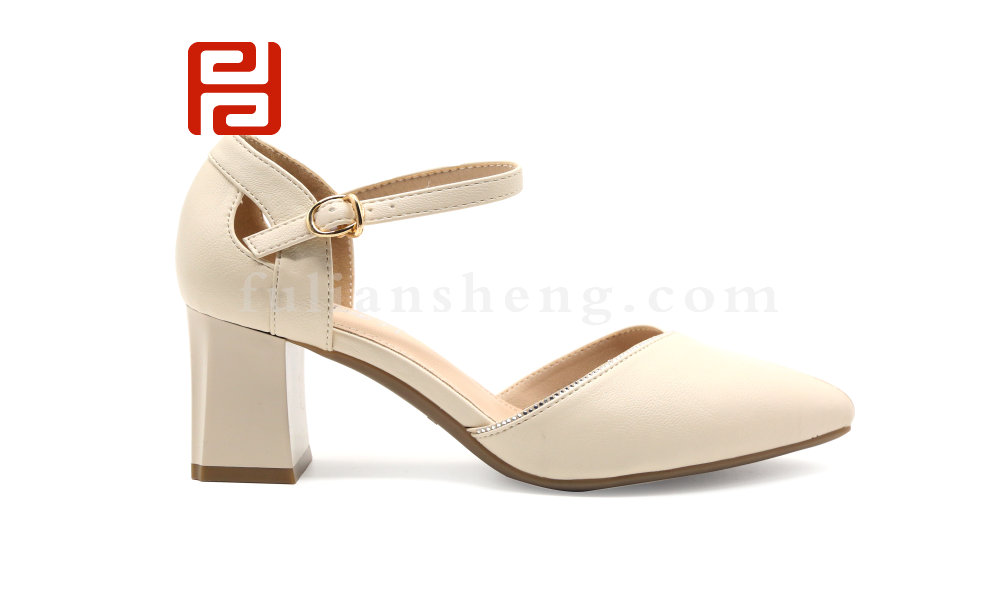 福連升夏季涼鞋女仙女風復古百搭中高跟鞋配裙子工作鞋圖片