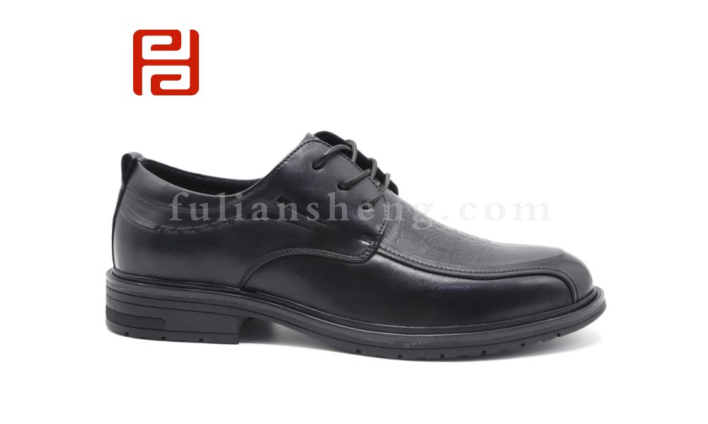 福連升商務休閑男鞋舒適印花英倫系帶正裝皮鞋圖片