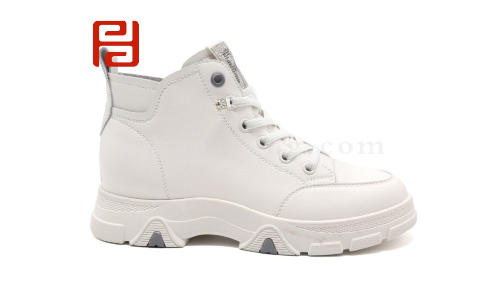 福連升健康舒適休閑鞋時尚休閑撞色高幫厚底女鞋圖片