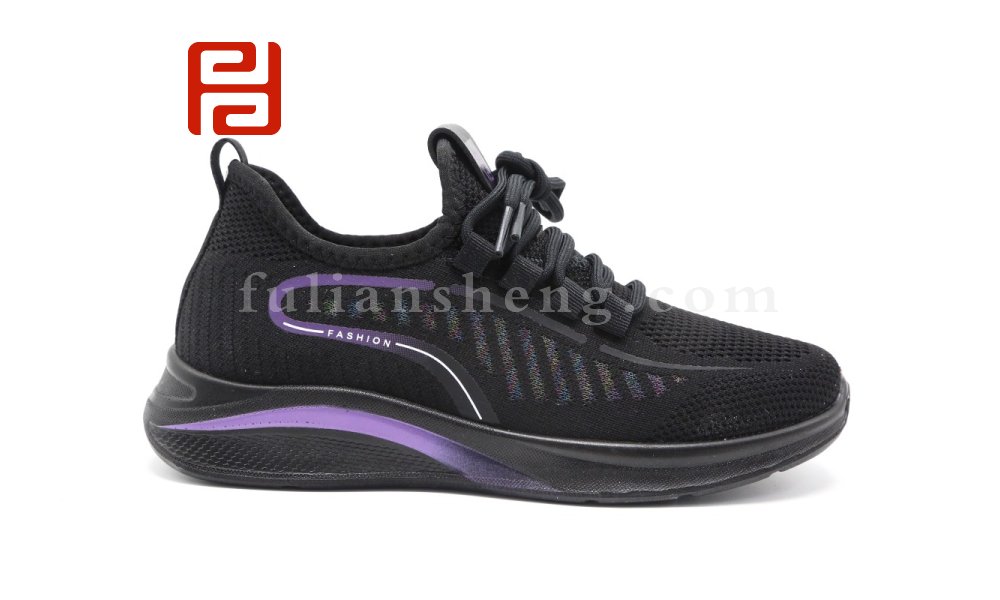 福連升春秋休閑運(yùn)動單鞋飛織休閑運(yùn)動女鞋輕便透氣漫步鞋圖片