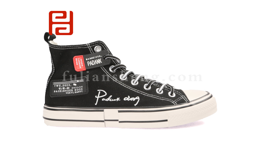 福連升20春運動系帶高幫板鞋男款休閑鞋(圖4)