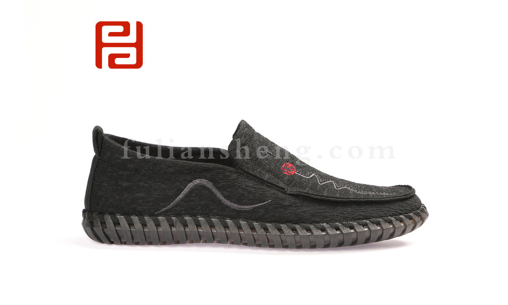 福連升2020春休閑透氣布面防滑男士單鞋老北京布鞋(圖2)