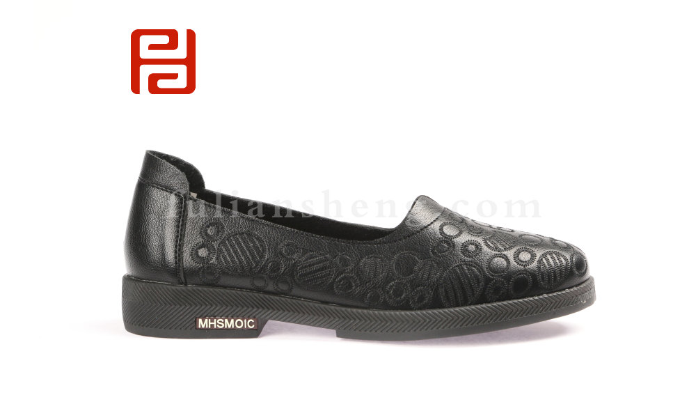 福連升單鞋女平底媽媽孕婦鞋牛筋軟底一腳蹬休閑女鞋(圖2)