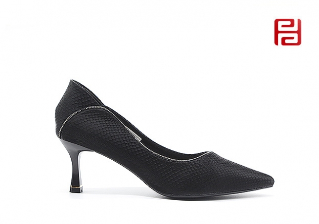 春季新款時尚淺口高跟女鞋商務細跟套腳通勤女單鞋       