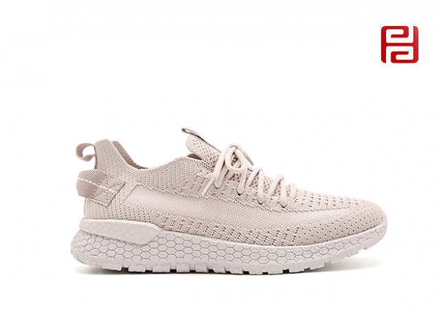 福連升秋季休閑運(yùn)動漫步鞋女鞋高彈飛織面料爆米花鞋底