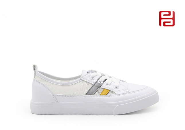 福連升夏季休閑板鞋透氣網布低幫平底學生小白鞋女鞋