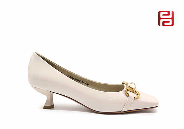 福連升春秋漆皮亮面魅力時裝工作通勤低跟淺口單鞋女鞋