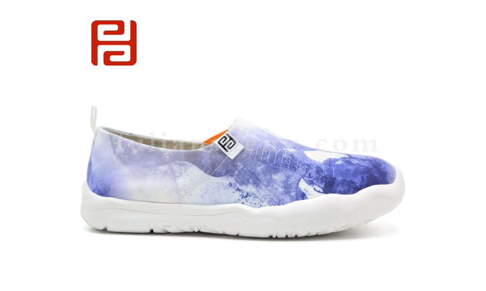 福連升休閑鞋女鞋單鞋時(shí)尚休閑小布鞋印花個(gè)性鞋子